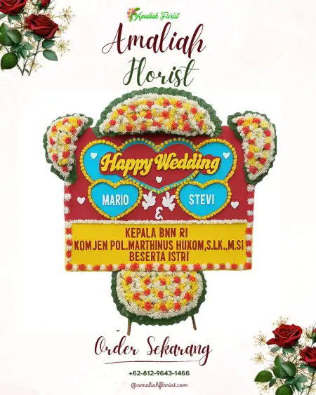Papan Bunga Pernikahan Gollo